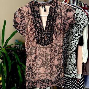 Faux lace blouse